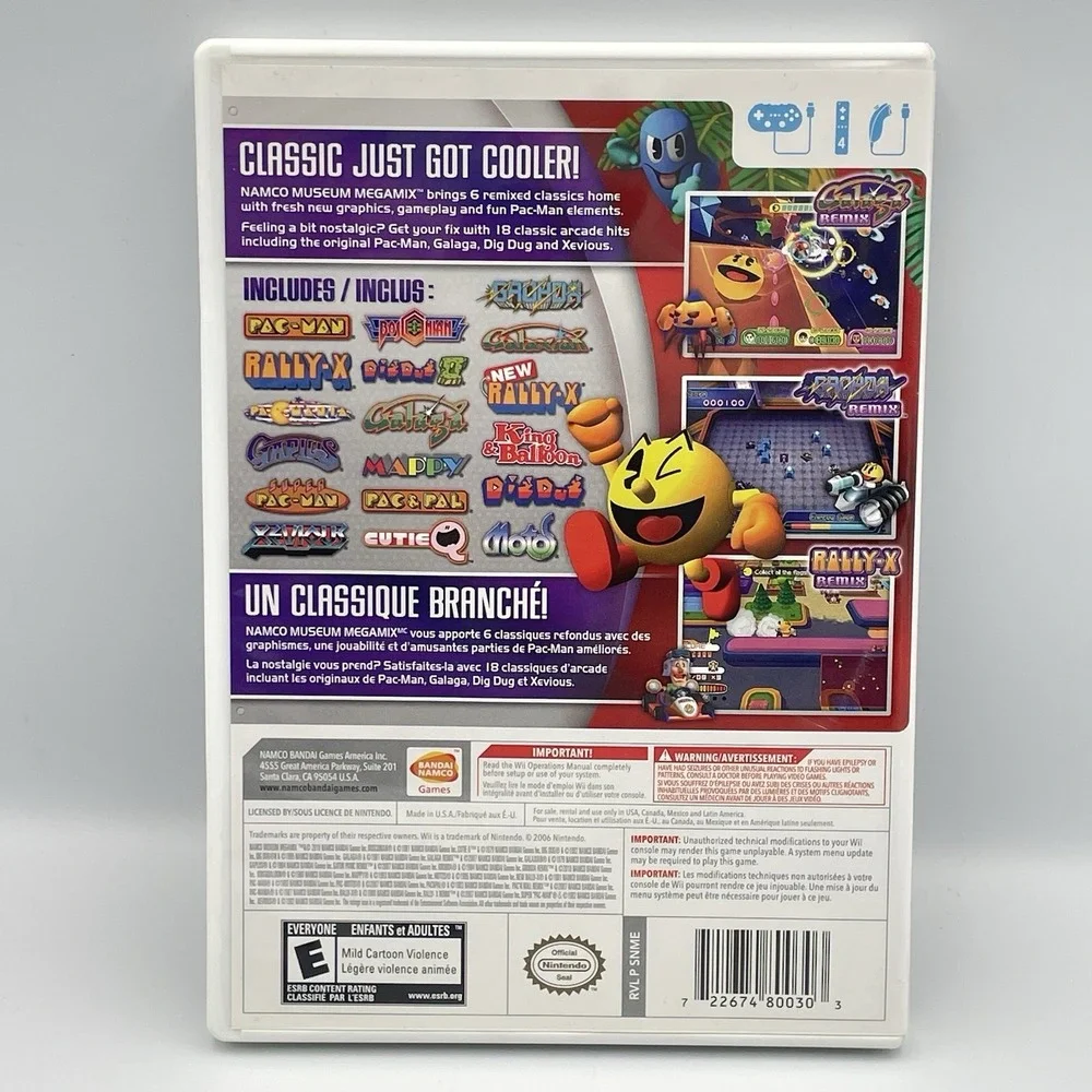 Namco Museum Megamix Nintendo Wii Complete CIB‎ 24 Games NEW